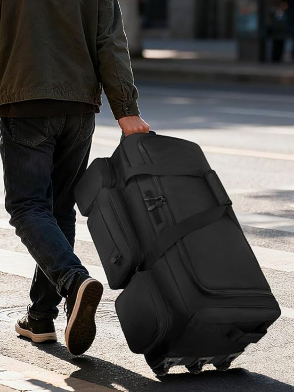 NWT! Tenfly 120L Rolling Duffle Bag for Travel/Sports Heavy-Duty Water-Repellant